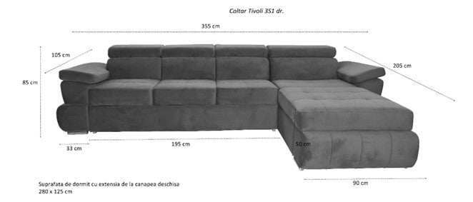Coltar extensibil Tivoli - mare (3S3)
